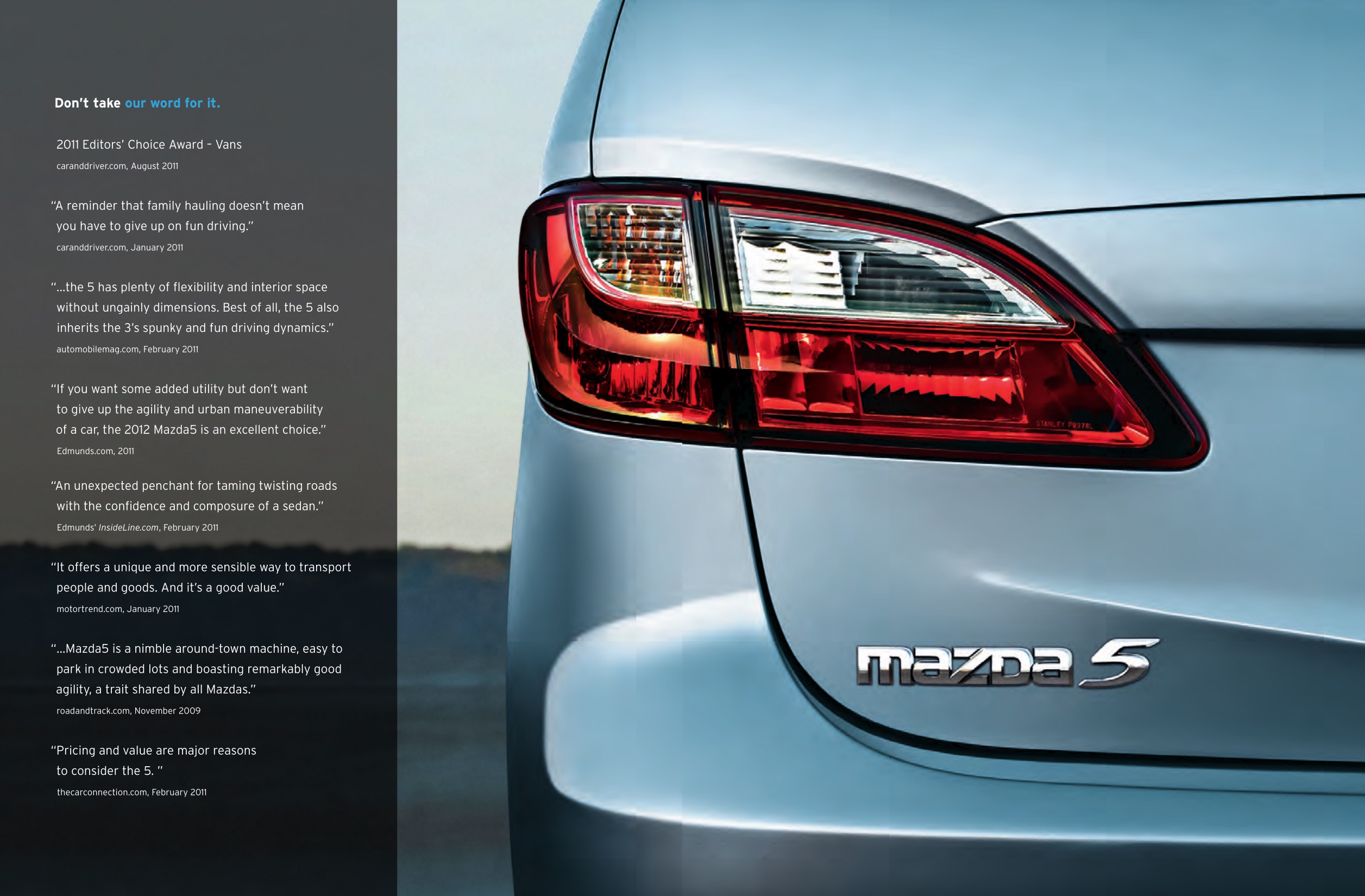2012 Mazda 5 Brochure Page 5